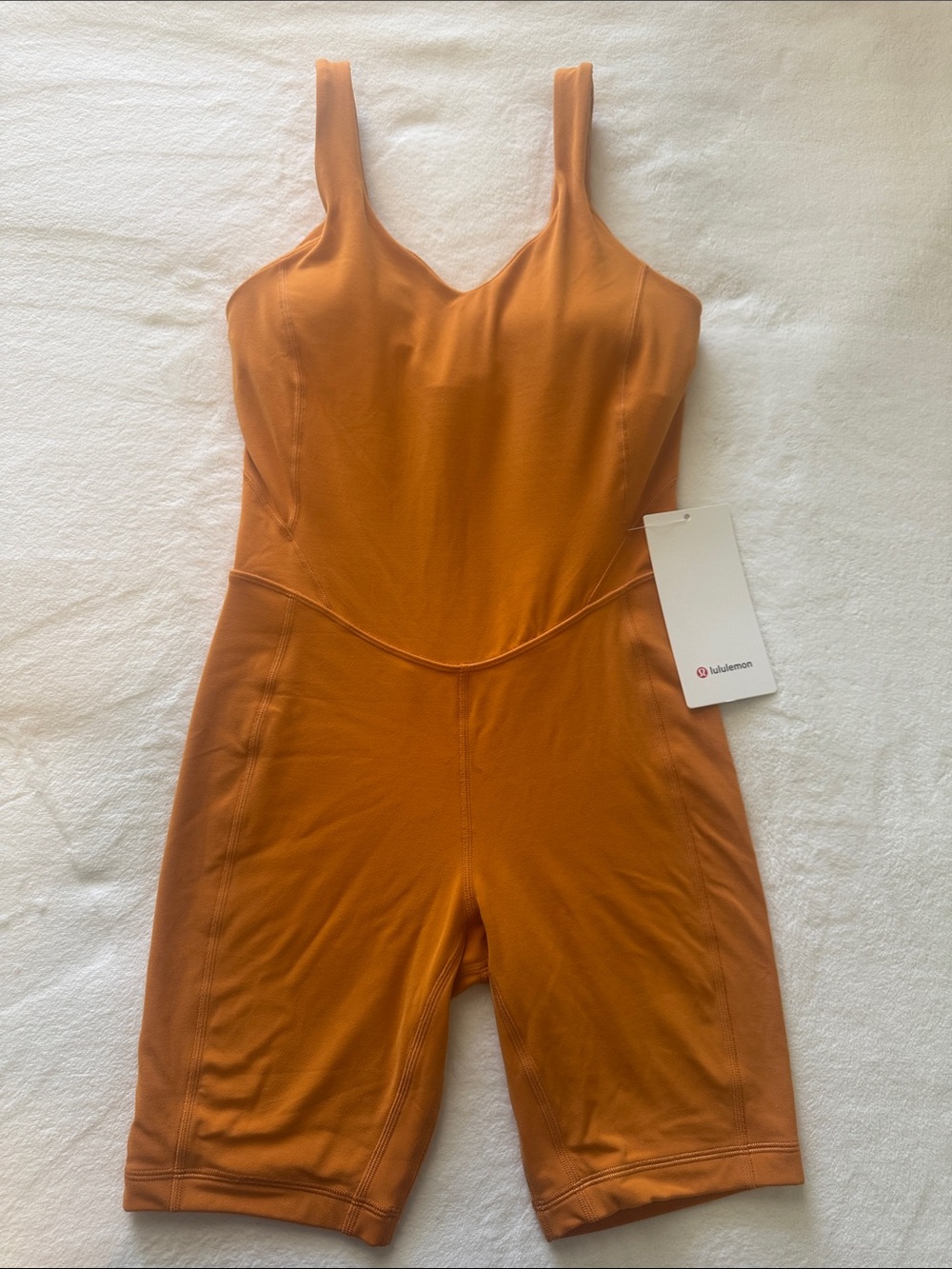 lululemon athletica Orange Sleeveless Jumpsuit Romper